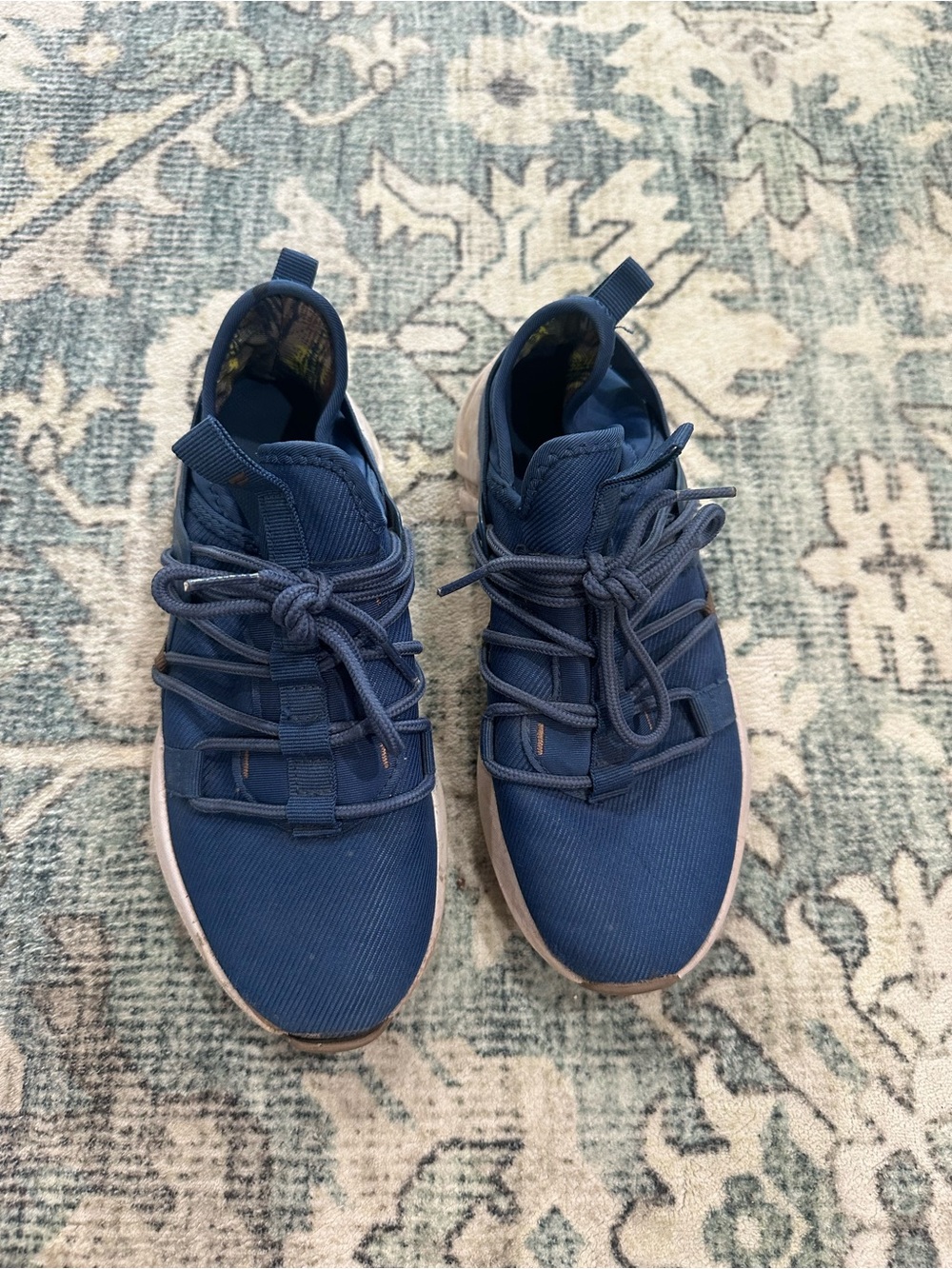 Women’s Navy Lace-Up Sneakers